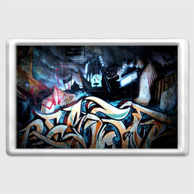 Магнит 45*70 с принтом GRAFFITY в Екатеринбурге, Пластик | Размер: 78*52 мм; Размер печати: 70*45 | Тематика изображения на принте: graffity | paint | street art | urban | город | граффити | искусство | кирпичи | краски | рисунки | стена | улицы | уличное искусство