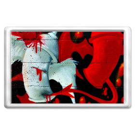 Магнит 45*70 с принтом GRAFFITY ONE в Екатеринбурге, Пластик | Размер: 78*52 мм; Размер печати: 70*45 | Тематика изображения на принте: graffity | paint | street art | urban | город | граффити | искусство | кирпичи | краски | рисунки | стена | улицы | уличное искусство