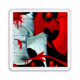 Магнит 55*55 с принтом GRAFFITY ONE в Екатеринбурге, Пластик | Размер: 65*65 мм; Размер печати: 55*55 мм | graffity | paint | street art | urban | город | граффити | искусство | кирпичи | краски | рисунки | стена | улицы | уличное искусство