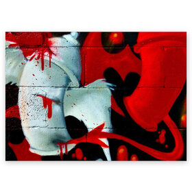 Поздравительная открытка с принтом GRAFFITY ONE в Екатеринбурге, 100% бумага | плотность бумаги 280 г/м2, матовая, на обратной стороне линовка и место для марки
 | graffity | paint | street art | urban | город | граффити | искусство | кирпичи | краски | рисунки | стена | улицы | уличное искусство