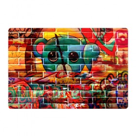 Магнитный плакат 3Х2 с принтом Милый Зверёк Граффити в Екатеринбурге, Полимерный материал с магнитным слоем | 6 деталей размером 9*9 см | grafity | paint | street art | urban | город | граффити | искусство | кирпичи | краски | рисунки | стена | улицы | уличное искусство
