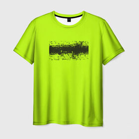 Мужская футболка 3D с принтом Гранж салатовый в Екатеринбурге, 100% полиэфир | прямой крой, круглый вырез горловины, длина до линии бедер | кислотные костюмы | кислотные цвета | неон | флуоресцентные принты