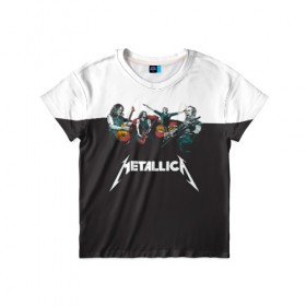 Детская футболка 3D с принтом Metallica в Екатеринбурге, 100% гипоаллергенный полиэфир | прямой крой, круглый вырез горловины, длина до линии бедер, чуть спущенное плечо, ткань немного тянется | metallica | барабаны | гитары | дэйвмастейн | метал | металисты | металлика | неформалы | рок | рокеры