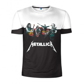 Мужская футболка 3D спортивная с принтом Metallica в Екатеринбурге, 100% полиэстер с улучшенными характеристиками | приталенный силуэт, круглая горловина, широкие плечи, сужается к линии бедра | metallica | барабаны | гитары | дэйвмастейн | метал | металисты | металлика | неформалы | рок | рокеры