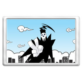Магнит 45*70 с принтом Soul Eater - Shinigami в Екатеринбурге, Пластик | Размер: 78*52 мм; Размер печати: 70*45 | Тематика изображения на принте: lord death | shinigami | soul eater | пожиратель душ | синигами