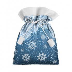 Подарочный 3D мешок с принтом Snowflakes в Екатеринбурге, 100% полиэстер | Размер: 29*39 см | Тематика изображения на принте: art | background | christmas | new year | snow | snowflakes | арт | ветки | ёлка | минимализм | новый год | рождество | снег | снежинки | фон