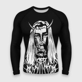 Мужской рашгард 3D с принтом Ghostemane devil в Екатеринбурге,  |  | ghostemane | ghostemane mercury | ghostemane nihi | trash gang | гостмейн