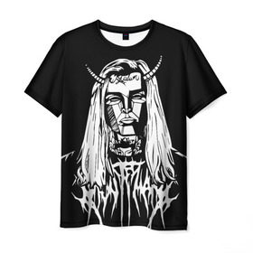 Мужская футболка 3D с принтом Ghostemane devil в Екатеринбурге, 100% полиэфир | прямой крой, круглый вырез горловины, длина до линии бедер | ghostemane | ghostemane mercury | ghostemane nihi | trash gang | гостмейн
