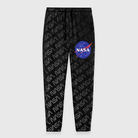 Мужские брюки 3D с принтом NASA в Екатеринбурге, 100% полиэстер | манжеты по низу, эластичный пояс регулируется шнурком, по бокам два кармана без застежек, внутренняя часть кармана из мелкой сетки | nasa | space