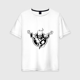 Женская футболка хлопок Oversize с принтом Thunderdome t-shirt в Екатеринбурге, 100% хлопок | свободный крой, круглый ворот, спущенный рукав, длина до линии бедер
 | gabber | hardcore | hardcoremusic | thunderdome
