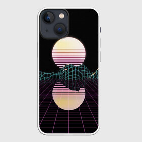 Чехол для iPhone 13 mini с принтом Retro Wave в Екатеринбурге,  |  | hipster | neon | retro wave | vaporwave | геометрия | космос | неон | хипстер