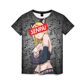 Женская футболка 3D с принтом Anime (Senpai 4) в Екатеринбурге, 100% полиэфир ( синтетическое хлопкоподобное полотно) | прямой крой, круглый вырез горловины, длина до линии бедер | ahegao | anime | manga | sempai | senpai | аниме | ахегао | манга | семпай | сенпай