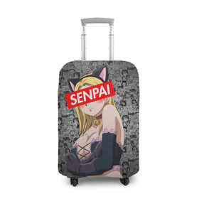 Чехол для чемодана 3D с принтом Anime (Senpai 4) в Екатеринбурге, 86% полиэфир, 14% спандекс | двустороннее нанесение принта, прорези для ручек и колес | ahegao | anime | manga | sempai | senpai | аниме | ахегао | манга | семпай | сенпай
