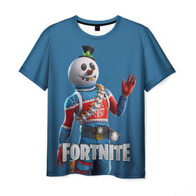 Мужская футболка 3D с принтом FORTNITE в Екатеринбурге, 100% полиэфир | прямой крой, круглый вырез горловины, длина до линии бедер | fortnite | битва | игра | компьютерная игра | королевская | надпись | симулятор | фортнайт