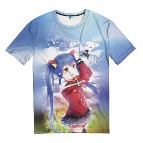 Мужская футболка 3D с принтом Fairy Tail в Екатеринбурге, 100% полиэфир | прямой крой, круглый вырез горловины, длина до линии бедер | anime | fairy tail | manga | аниме | грей фуллбастер | люси хартфилия | манга | нацу драгнил | хвост феи | эрза скарлет