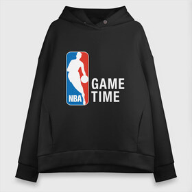 Женское худи Oversize хлопок с принтом NBA - Game Time в Екатеринбурге, френч-терри — 70% хлопок, 30% полиэстер. Мягкий теплый начес внутри —100% хлопок | боковые карманы, эластичные манжеты и нижняя кромка, капюшон на магнитной кнопке | and1 | basketball | coach | game | james | jordan | lebron | mvp | nba | player | slam dunk | sport | streetball | team | баскетбол | баскетболист | бросок | джеймс | джордан | игра | игрок | леброн | мяч | нба | победа | слэм данк | спорт | тре