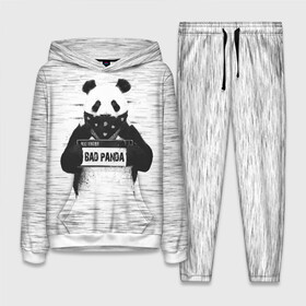 Женский костюм 3D (с толстовкой) с принтом BAD PANDA в Екатеринбурге,  |  | bad | bear | panda | медведь | панда