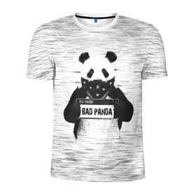 Мужская футболка 3D спортивная с принтом BAD PANDA в Екатеринбурге, 100% полиэстер с улучшенными характеристиками | приталенный силуэт, круглая горловина, широкие плечи, сужается к линии бедра | Тематика изображения на принте: bad | bear | panda | медведь | панда