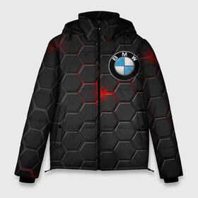 Мужская зимняя куртка 3D с принтом Карбон и BMW в Екатеринбурге, верх — 100% полиэстер; подкладка — 100% полиэстер; утеплитель — 100% полиэстер | длина ниже бедра, свободный силуэт Оверсайз. Есть воротник-стойка, отстегивающийся капюшон и ветрозащитная планка. 

Боковые карманы с листочкой на кнопках и внутренний карман на молнии. | bmw | авто | автомобиль | бмв | карбон | логотип | машина | текстура