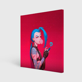 Холст квадратный с принтом Jinx in love в Екатеринбурге, 100% ПВХ |  | game | heart | jinx | legends | legue | legueoflegends | lol | love | mobile | phone | безбашенная | джинкс | игра | легенд | лига | лигалегенд | лол | любовь | сердечко | сердце | стрелок | хулиганка