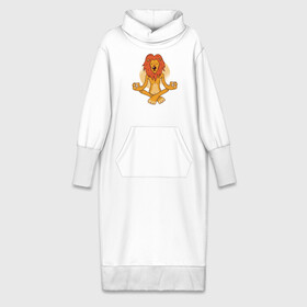 Платье удлиненное хлопок с принтом Йога Лев в Екатеринбурге,  |  | yoga | йога | лев | львы | медитация