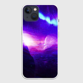 Чехол для iPhone 13 с принтом Космическое сияние в Екатеринбурге,  |  | galaxy | nebula | neon | space | star | абстракция | вселенная | галактика | звезда | звезды | космический | неон | неоновый | неоновый космос | планеты