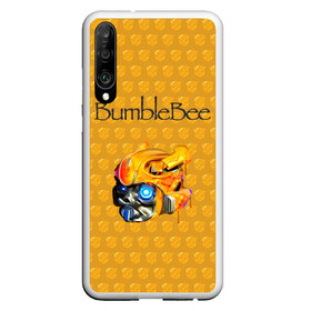 Чехол для Honor P30 с принтом BumbleBee в Екатеринбурге, Силикон | Область печати: задняя сторона чехла, без боковых панелей | Тематика изображения на принте: 2019 | bumble bee | transformers | арт | бамблби | желтая | киборг | классная | мёд | надпись | прикольная | пчела | робот | соты | трансформеры | улей | фильм