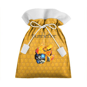 Подарочный 3D мешок с принтом BumbleBee в Екатеринбурге, 100% полиэстер | Размер: 29*39 см | 2019 | bumble bee | transformers | арт | бамблби | желтая | киборг | классная | мёд | надпись | прикольная | пчела | робот | соты | трансформеры | улей | фильм