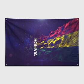Флаг-баннер с принтом Bolivia(Боливия) в Екатеринбурге, 100% полиэстер | размер 67 х 109 см, плотность ткани — 95 г/м2; по краям флага есть четыре люверса для крепления | bolivia | flag | urban | город | мир | путешествие | символика | страны | флаг | флаги