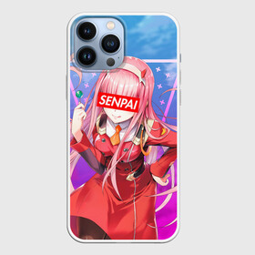 Чехол для iPhone 13 Pro Max с принтом Anime Senpai Girl pink в Екатеринбурге,  |  | ahegao | anime | manga | sempai | senpai | аниме | ахегао | манга | семпай | сенпай