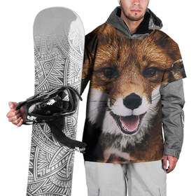 Накидка на куртку 3D с принтом Лисичка в Екатеринбурге, 100% полиэстер |  | голова | животные | лиса | мордочка | пасть | природа | рыжая | язык