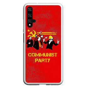 Чехол для Honor 20 с принтом Communist party в Екатеринбурге, Силикон | Область печати: задняя сторона чехла, без боковых панелей | вечеринка | звезда | кастро | коммунизм | коммунист | коммунистическая | ленин | мао | маркс | молот | партия | рауль | серп | сталин | тусовка | ульянов | фидель | цзиньпин | цзэдун | энгельс
