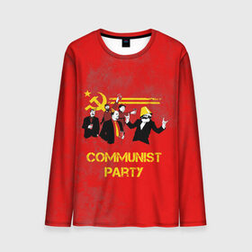 Мужской лонгслив 3D с принтом Communist party в Екатеринбурге, 100% полиэстер | длинные рукава, круглый вырез горловины, полуприлегающий силуэт | вечеринка | звезда | кастро | коммунизм | коммунист | коммунистическая | ленин | мао | маркс | молот | партия | рауль | серп | сталин | тусовка | ульянов | фидель | цзиньпин | цзэдун | энгельс