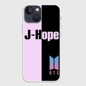 Чехол для iPhone 13 mini с принтом BTS J hope в Екатеринбурге,  |  | bts | j hope | бтс | группа | корейская | музыка | розовый | цветы | черный