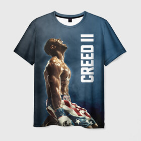 Мужская футболка 3D с принтом Creed 2 в Екатеринбурге, 100% полиэфир | прямой крой, круглый вырез горловины, длина до линии бедер | creed | jordan | lundgren | stallone | бальбоа | бокс | джордан | крид | лундгрен | ринг | рокки | сильвестр | сталлоне