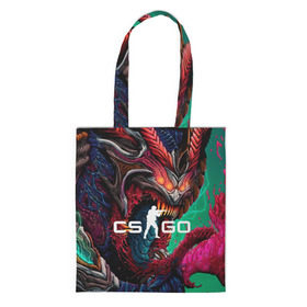 Шоппер 3D с принтом CS GO  hyper beast skin в Екатеринбурге, 100% полиэстер | Плотность: 200 г/м2; Размер: 34×35 см; Высота лямок: 30 см | beast | counterstike | csgo | hyper | hyperbeast | m4a1s | steam | винтовка | контра | кс | ксго | шмотки