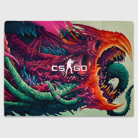 Плед 3D с принтом CS GO  hyper beast skin в Екатеринбурге, 100% полиэстер | закругленные углы, все края обработаны. Ткань не мнется и не растягивается | beast | counterstike | csgo | hyper | hyperbeast | m4a1s | steam | винтовка | контра | кс | ксго | шмотки