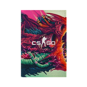 Обложка для паспорта матовая кожа с принтом CS GO  hyper beast skin в Екатеринбурге, натуральная матовая кожа | размер 19,3 х 13,7 см; прозрачные пластиковые крепления | Тематика изображения на принте: beast | counterstike | csgo | hyper | hyperbeast | m4a1s | steam | винтовка | контра | кс | ксго | шмотки