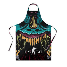 Фартук 3D с принтом CS GO  hyper beast skin в Екатеринбурге, 100% полиэстер | общий размер — 65 х 85 см, ширина нагрудника — 26 см, горловина — 53 см, длина завязок — 54 см, общий обхват в поясе — 173 см. Принт на завязках и на горловине наносится с двух сторон, на основной части фартука — только с внешней стороны | beast | counterstike | csgo | hyper | hyperbeast | m4a1s | steam | винтовка | контра | кс | ксго | шмотки