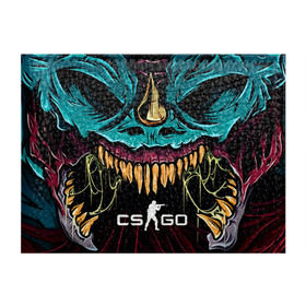 Обложка для студенческого билета с принтом CS GO hyper beast skin в Екатеринбурге, натуральная кожа | Размер: 11*8 см; Печать на всей внешней стороне | Тематика изображения на принте: beast | counterstike | csgo | hyper | hyperbeast | m4a1s | steam | винтовка | контра | кс | ксго | шмотки