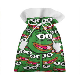 Подарочный 3D мешок с принтом Good / Sad frog в Екатеринбурге, 100% полиэстер | Размер: 29*39 см | Тематика изображения на принте: bad | dab | frog | good | kek | pepe | sad | кек | лягушка | мем | мемы | пепе | со смыслом | фрог