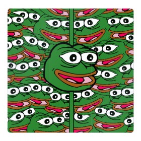 Магнитный плакат 3Х3 с принтом Good / Sad frog в Екатеринбурге, Полимерный материал с магнитным слоем | 9 деталей размером 9*9 см | Тематика изображения на принте: bad | dab | frog | good | kek | pepe | sad | кек | лягушка | мем | мемы | пепе | со смыслом | фрог