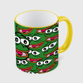 Кружка 3D с принтом Good / Sad frog в Екатеринбурге, керамика | ёмкость 330 мл | bad | dab | frog | good | kek | pepe | sad | кек | лягушка | мем | мемы | пепе | со смыслом | фрог