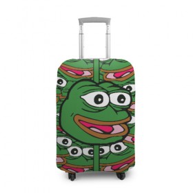 Чехол для чемодана 3D с принтом Good / Sad frog в Екатеринбурге, 86% полиэфир, 14% спандекс | двустороннее нанесение принта, прорези для ручек и колес | bad | dab | frog | good | kek | pepe | sad | кек | лягушка | мем | мемы | пепе | со смыслом | фрог