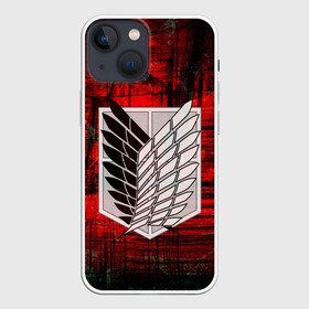 Чехол для iPhone 13 mini с принтом АТАКА ТИТАНОВ. Красные скалы в Екатеринбурге,  |  | art | attack on titan | eren yeager | hajime isayama | shingeki no kyojin | атака титанов | безумие | военная форма | выпученные глаза | клинки | кровь | сражение | ярость