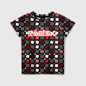 Детская футболка 3D с принтом Roblox в Екатеринбурге, 100% гипоаллергенный полиэфир | прямой крой, круглый вырез горловины, длина до линии бедер, чуть спущенное плечо, ткань немного тянется | Тематика изображения на принте: game | gamer | logo | roblox | игры | логотип | роблокс