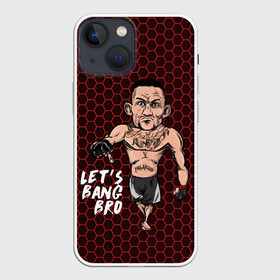 Чехол для iPhone 13 mini с принтом Lets bang bro (Max Holloway) в Екатеринбурге,  |  | blessed | brasileiro | holloway | jiu jitsu | max | mma | ufc | бокс | бразильское джиу джитсу | гавайи | драка | макс | холлоуэй