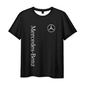 Мужская футболка 3D с принтом MERCEDES BENZ CARBON в Екатеринбурге, 100% полиэфир | прямой крой, круглый вырез горловины, длина до линии бедер | amg | auto | carbon | mercedes | mercedes benz | sport | авто | автомобиль | автомобильные | амг | бренд | карбон | марка | машины | мерседес | спорт