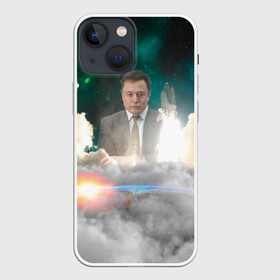 Чехол для iPhone 13 mini с принтом Elon Musk Thinker (Илон Маск) в Екатеринбурге,  |  | elon musk | space | space x | tesla | дым | илон маск | инопланетяне | космос | личность | мыслитель | облака | планета | ракета | спейс | тесла | философ | шаттл