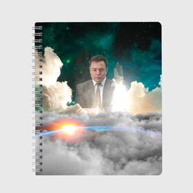 Тетрадь с принтом Elon Musk Thinker (Илон Маск) в Екатеринбурге, 100% бумага | 48 листов, плотность листов — 60 г/м2, плотность картонной обложки — 250 г/м2. Листы скреплены сбоку удобной пружинной спиралью. Уголки страниц и обложки скругленные. Цвет линий — светло-серый
 | elon musk | space | space x | tesla | дым | илон маск | инопланетяне | космос | личность | мыслитель | облака | планета | ракета | спейс | тесла | философ | шаттл